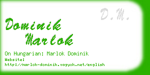 dominik marlok business card